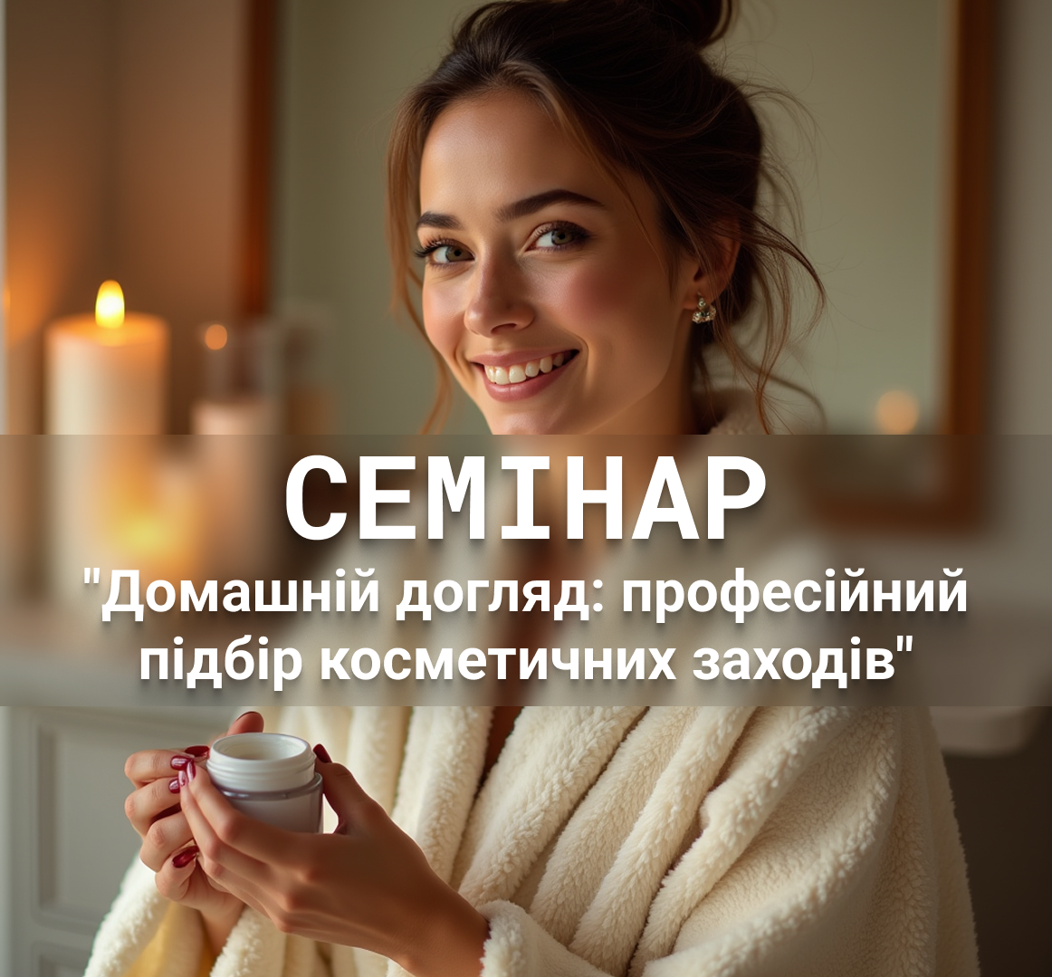 Семінар  "Домашній догляд: професійний підбір косметичних заходів" — науково обґрунтовано, практично, доступно!